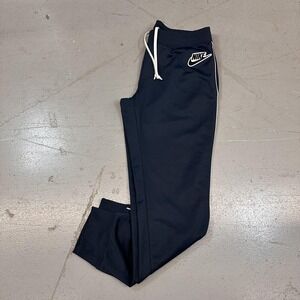 Nike Pants Mens Large Blue Track Joggers Side Stripe Swoosh Logo Athletic